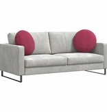 VidaXL Zitkussens 2 pcs Wijnrood Ø 40 x 13 cm Fluweel