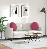 VidaXL Zitkussens 2 pcs Wijnrood Ø 40 x 13 cm Fluweel