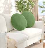 VidaXL Zitkussens 2 pcs Lichtgroen Ø 40 x 13 cm Fluweel