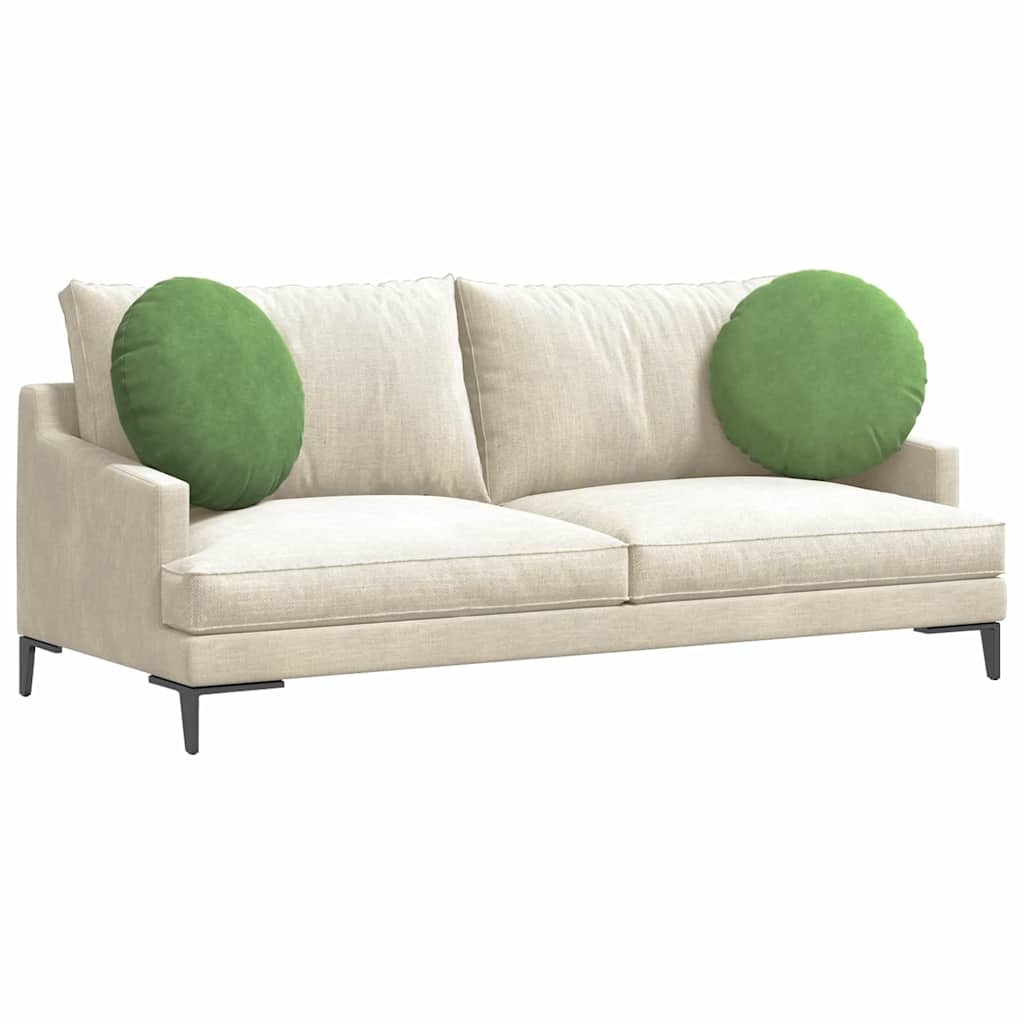 VidaXL Zitkussens 2 pcs Lichtgroen Ø 40 x 13 cm Fluweel