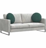 VidaXL Zitkussens 2 pcs Donkergroen Ø 40 x 13 cm Fluweel