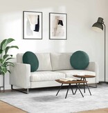 VidaXL Zitkussens 2 pcs Donkergroen Ø 40 x 13 cm Fluweel