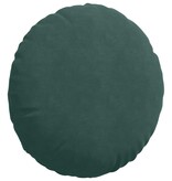 VidaXL Zitkussens 2 pcs Donkergroen Ø 40 x 13 cm Fluweel