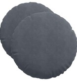 VidaXL Zitkussens 2 pcs Donkergrijs Ø 40 x 13 cm Fluweel