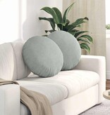 VidaXL Zitkussens 2 pcs Lichtgrijs Ø 40 x 13 cm Fluweel