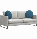 VidaXL Zitkussens 2 pcs Blauw Ø 40 x 13 cm Fluweel