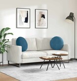 VidaXL Zitkussens 2 pcs Blauw Ø 40 x 13 cm Fluweel