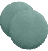 VidaXL Zitkussens 2 pcs Zeegroen Ø 40 x 13 cm Fluweel