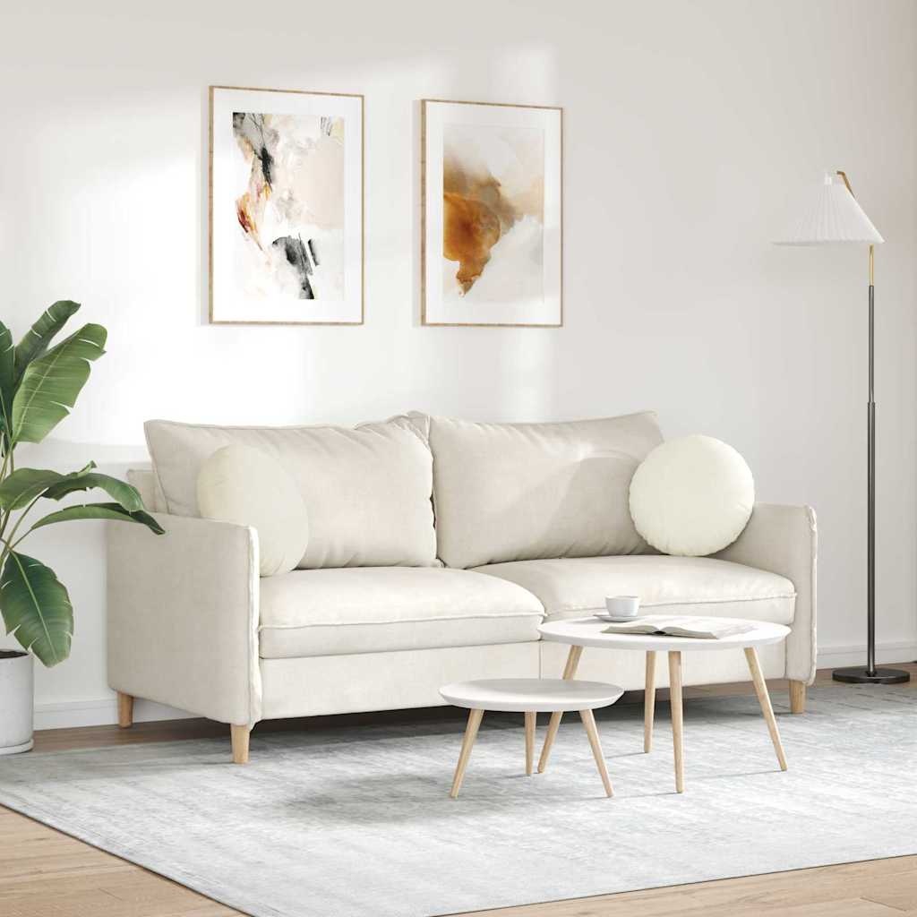 VidaXL Zitkussens 2 pcs Crème Ø 40 x 13 cm Fluweel