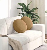 VidaXL Zitkussens 2 pcs Bruin Ø 40 x 13 cm Fluweel