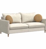 VidaXL Zitkussens 2 pcs Bruin Ø 40 x 13 cm Fluweel