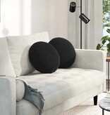 VidaXL Zitkussens 2 pcs Zwart Ø 40 x 13 cm Fluweel