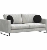 VidaXL Zitkussens 2 pcs Zwart Ø 40 x 13 cm Fluweel