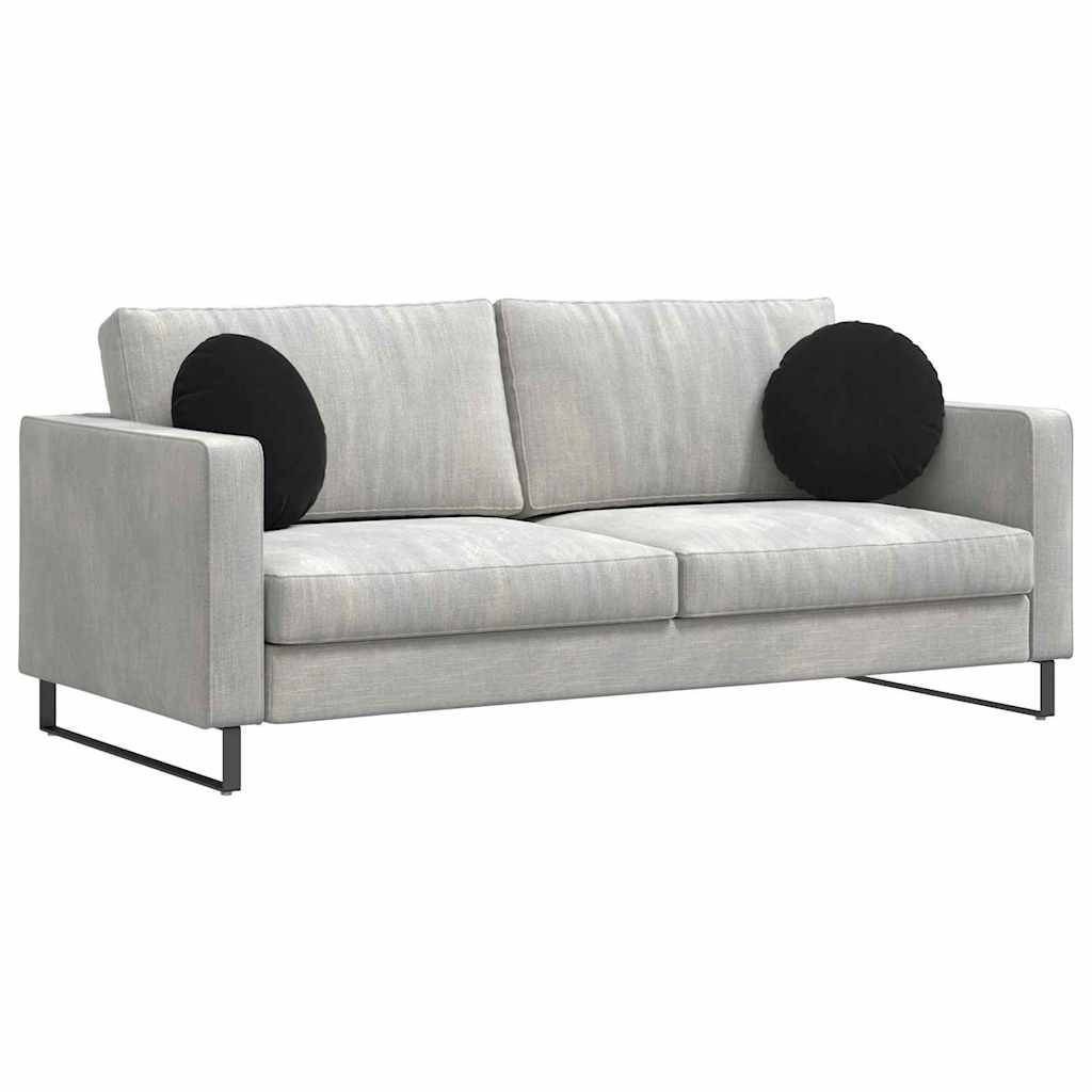 VidaXL Zitkussens 2 pcs Zwart Ø 40 x 13 cm Fluweel