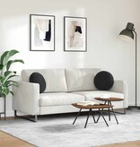 VidaXL Zitkussens 2 pcs Zwart Ø 40 x 13 cm Fluweel