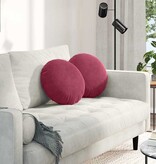 VidaXL Zitkussens 2 pcs Wijnrood Ø 40 x 13 cm Fluweel