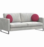 VidaXL Zitkussens 2 pcs Wijnrood Ø 40 x 13 cm Fluweel