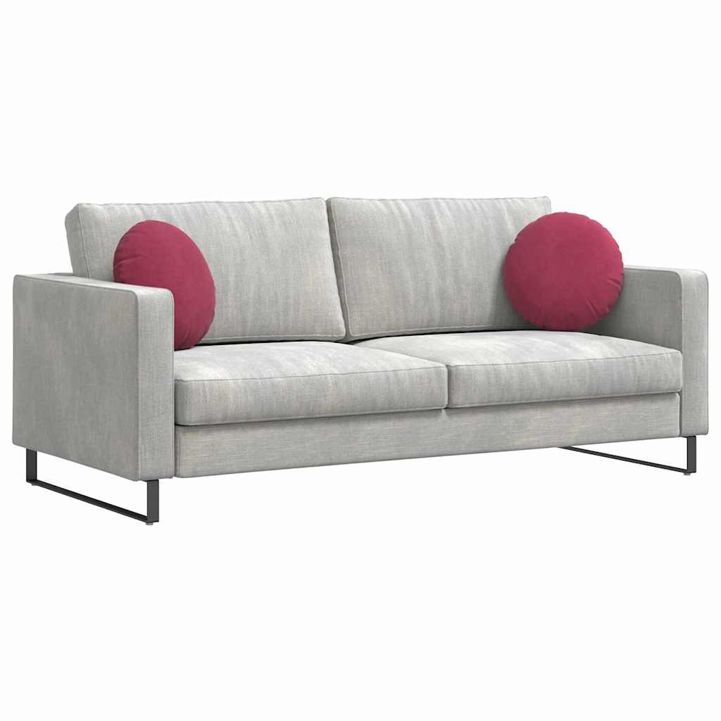 VidaXL Zitkussens 2 pcs Wijnrood Ø 40 x 13 cm Fluweel