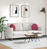 VidaXL Zitkussens 2 pcs Wijnrood Ø 40 x 13 cm Fluweel