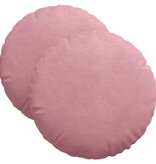 VidaXL Zitkussens 2 pcs Roze Ø 40 x 13 cm Fluweel