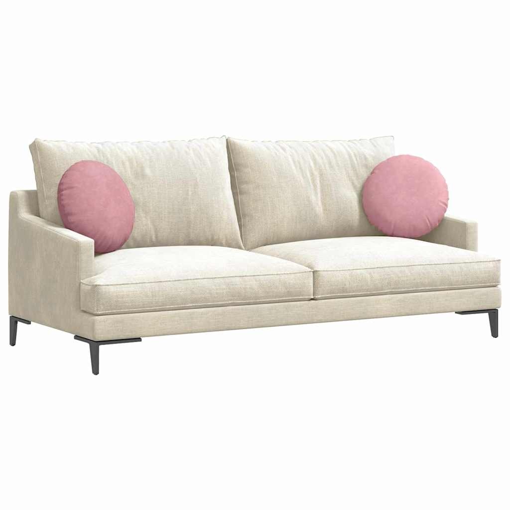 VidaXL Zitkussens 2 pcs Roze Ø 40 x 13 cm Fluweel