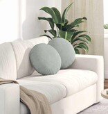 VidaXL Zitkussens 2 pcs Lichtgrijs Ø 40 x 13 cm Fluweel