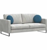 VidaXL Zitkussens 2 pcs Blauw Ø 40 x 13 cm Fluweel