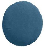 VidaXL Zitkussens 2 pcs Blauw Ø 40 x 13 cm Fluweel