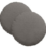 VidaXL Zitkussens 2 pcs Lichtgrijs Ø 30 x 13 cm Katoen Stof