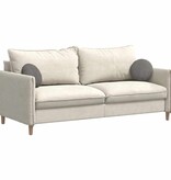 VidaXL Zitkussens 2 pcs Lichtgrijs Ø 30 x 13 cm Katoen Stof