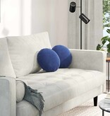 VidaXL Zitkussens 2 pcs Politieblauw Ø 40 x 13 cm Fluweel