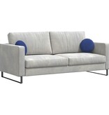 VidaXL Zitkussens 2 pcs Politieblauw Ø 40 x 13 cm Fluweel