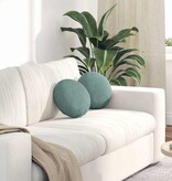 VidaXL Zitkussens 2 pcs Zeegroen Ø 40 x 13 cm Fluweel