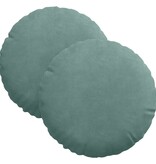 VidaXL Zitkussens 2 pcs Zeegroen Ø 40 x 13 cm Fluweel