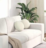 VidaXL Zitkussens 2 pcs Crème Ø 40 x 13 cm Fluweel