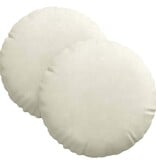 VidaXL Zitkussens 2 pcs Crème Ø 40 x 13 cm Fluweel