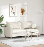 VidaXL Zitkussens 2 pcs Crème Ø 40 x 13 cm Fluweel