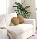 VidaXL Zitkussens 2 pcs Bruin Ø 40 x 13 cm Fluweel