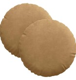 VidaXL Zitkussens 2 pcs Bruin Ø 40 x 13 cm Fluweel