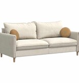 VidaXL Zitkussens 2 pcs Bruin Ø 40 x 13 cm Fluweel