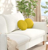 VidaXL Zitkussens 2 pcs Geel Ø 40 x 13 cm Fluweel