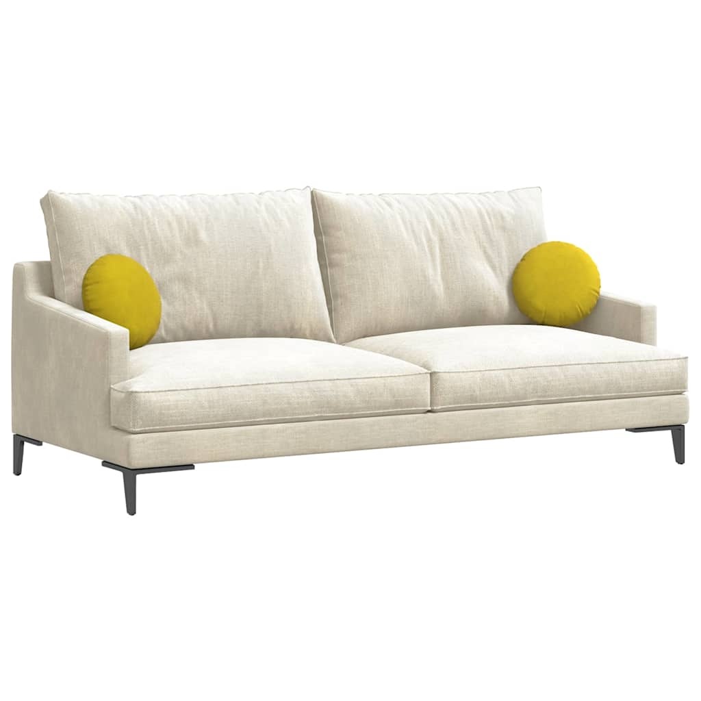 VidaXL Zitkussens 2 pcs Geel Ø 40 x 13 cm Fluweel