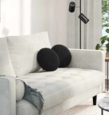 VidaXL Zitkussens 2 pcs Zwart Ø 40 x 13 cm Fluweel