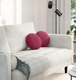 VidaXL Zitkussens 2 pcs Wijnrood Ø 40 x 13 cm Fluweel