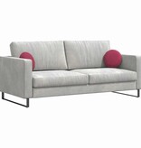 VidaXL Zitkussens 2 pcs Wijnrood Ø 40 x 13 cm Fluweel