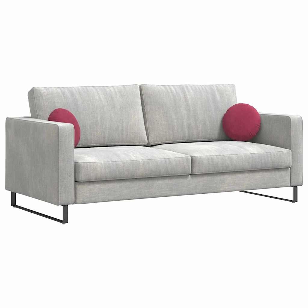 VidaXL Zitkussens 2 pcs Wijnrood Ø 40 x 13 cm Fluweel