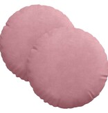 VidaXL Zitkussens 2 pcs Roze Ø 40 x 13 cm Fluweel
