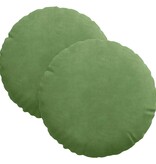 VidaXL Zitkussens 2 pcs Lichtgroen Ø 40 x 13 cm Fluweel