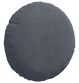 VidaXL Zitkussens 2 pcs Donkergrijs Ø 40 x 13 cm Fluweel