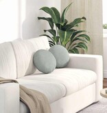 VidaXL Zitkussens 2 pcs Lichtgrijs Ø 40 x 13 cm Fluweel